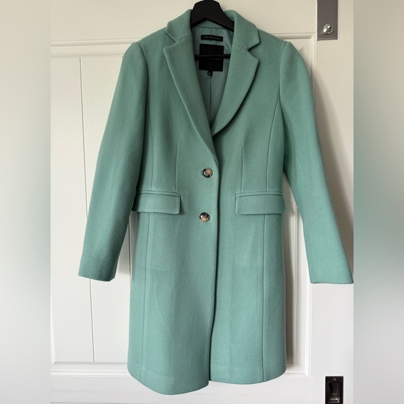 Talbots Sea Foam Green Wool Coat - Picture 1 of 10